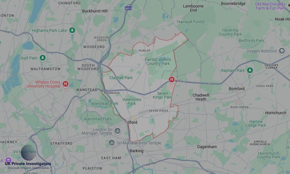 Areas of Ilford our Tracing Agents operate