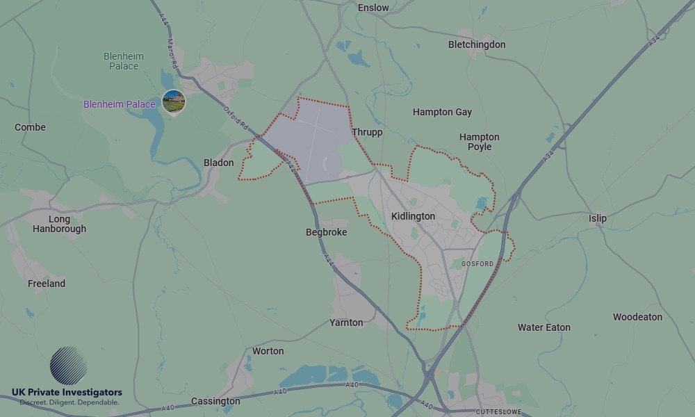 Areas of Kidlington our Tracing Agents operate