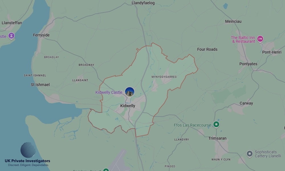 Areas of Kidwelly our Tracing Agents operate