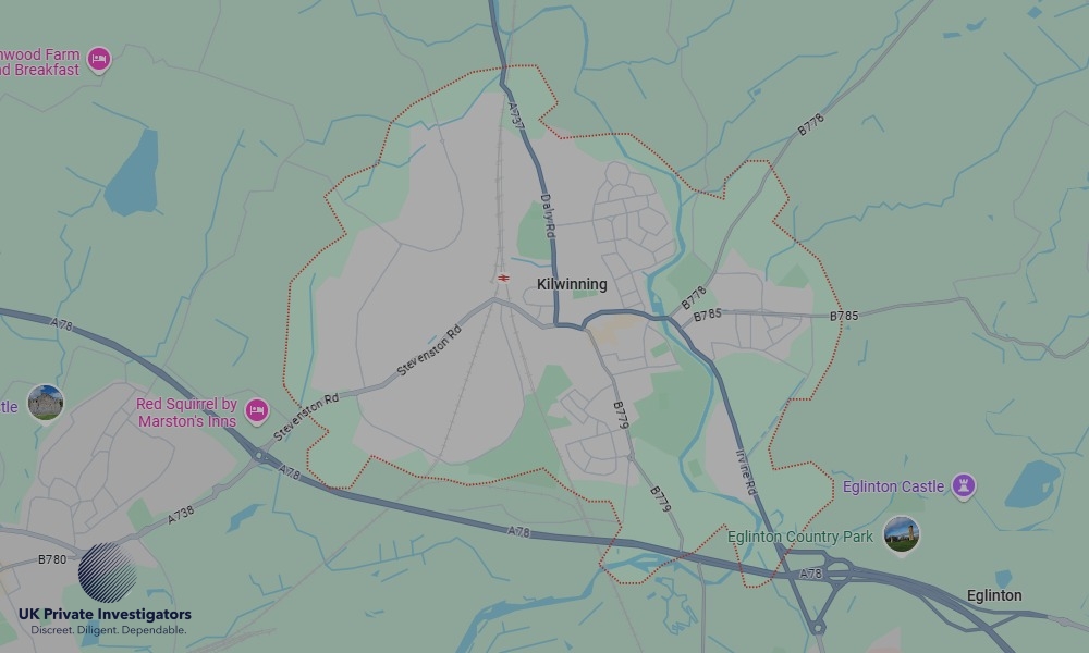 Areas of Kilwinning our Tracing Agents operate