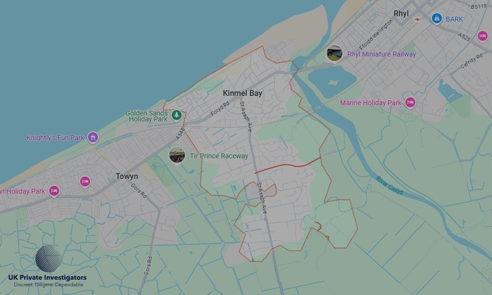 Areas of Kinmel Bay our Tracing Agents operate