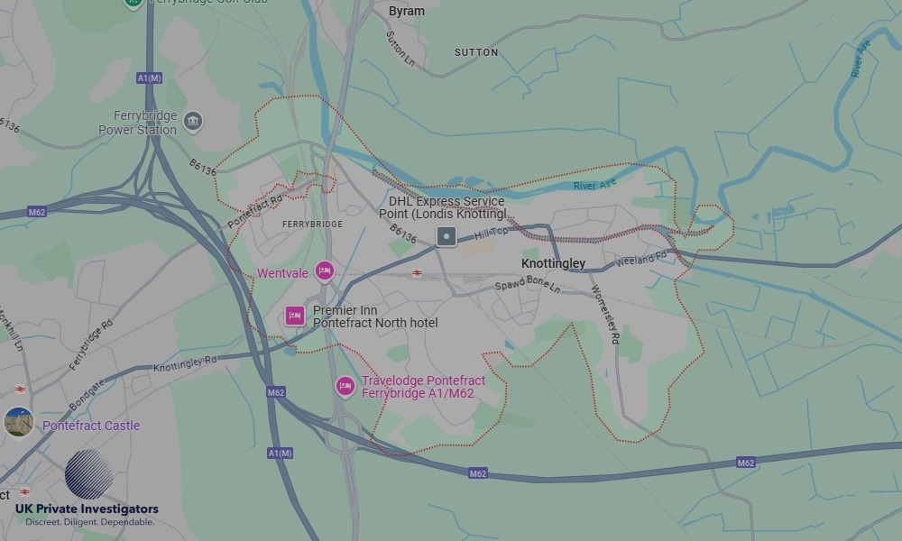 Areas of Knottingley our Tracing Agents operate