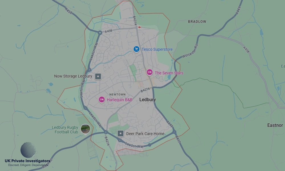 Areas of Ledbury our Tracing Agents operate