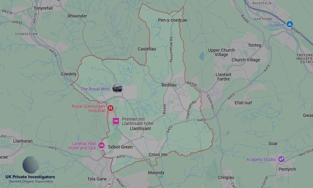 Areas of Llantrisant our Tracing Agents operate