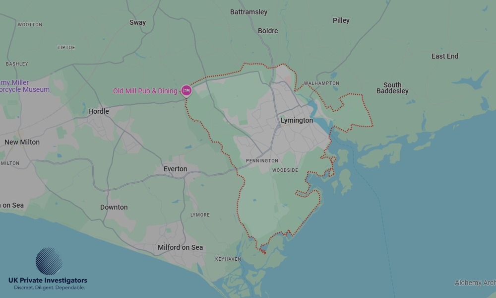 Areas of Lymington our Tracing Agents operate