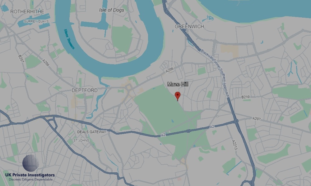 Areas of Maze Hill our Tracing Agents operate