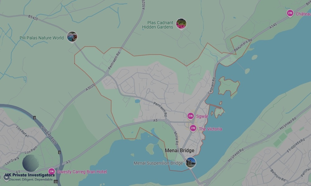 Areas of Menai Bridge our Tracing Agents operate