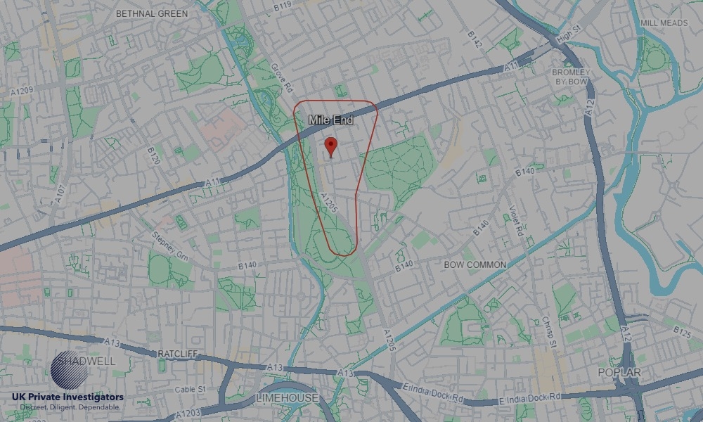 Areas of Mile End our Tracing Agents operate