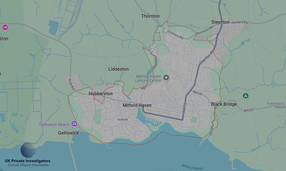 Areas of Milford Haven our Tracing Agents operate