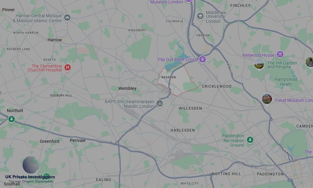 Areas of Neasden our Tracing Agents operate