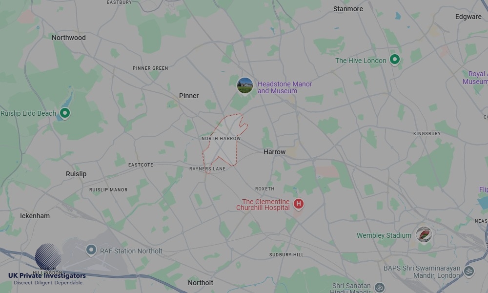 Areas of North Harrow our Tracing Agents operate