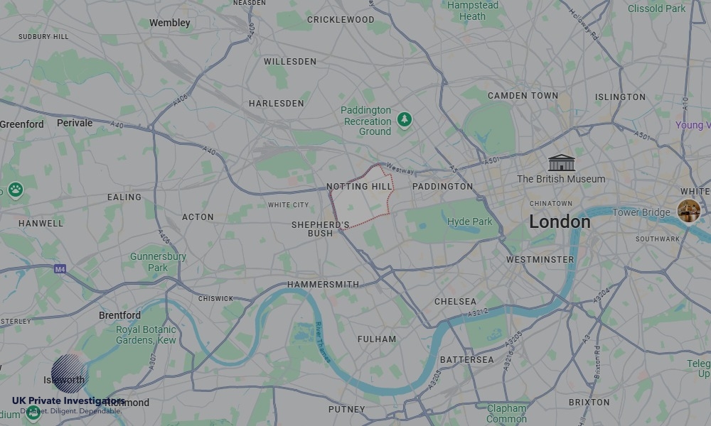 Areas of Notting Hill our Tracing Agents operate