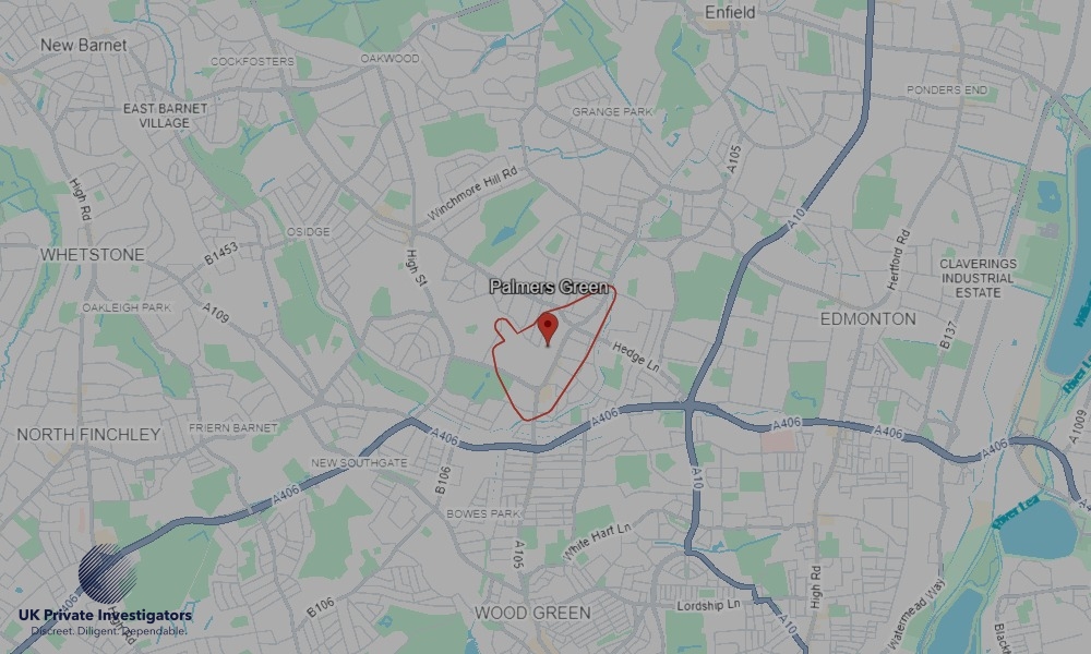 Areas of Palmers Green our Tracing Agents operate