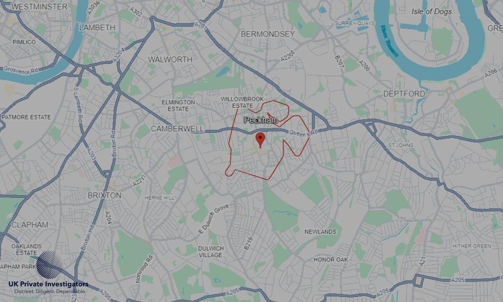 Areas of Peckham our Tracing Agents operate