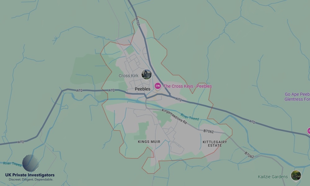 Areas of Peebles our Tracing Agents operate Areas of Peebles our Tracing Agents operate