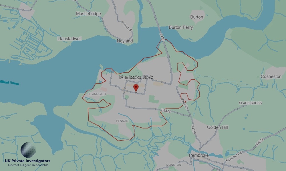 Areas of Pembroke Dock our Tracing Agents operate