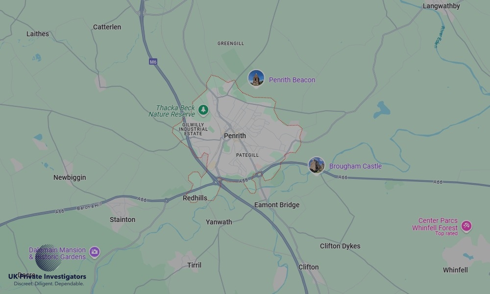 Areas of Penrith our Tracing Agents operate