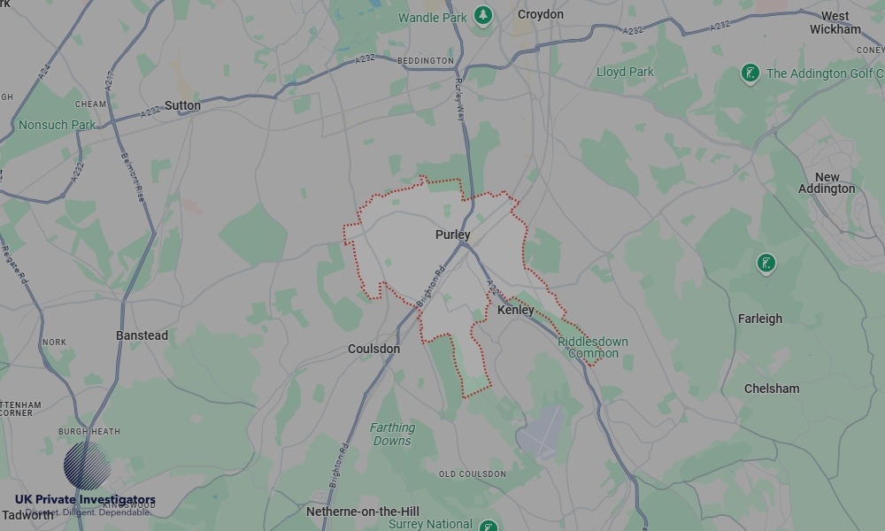 Areas of Purley our Tracing Agents operate
