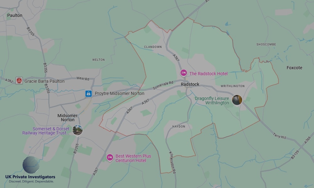 Areas of Radstock our Tracing Agents operate
