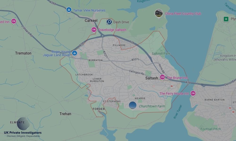 Areas of Saltash our Tracing Agents operate Areas of Saltash our Tracing Agents operate