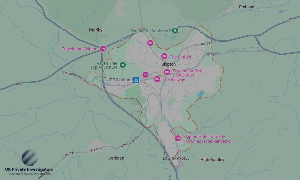 Areas of Skipton our Tracing Agents operate