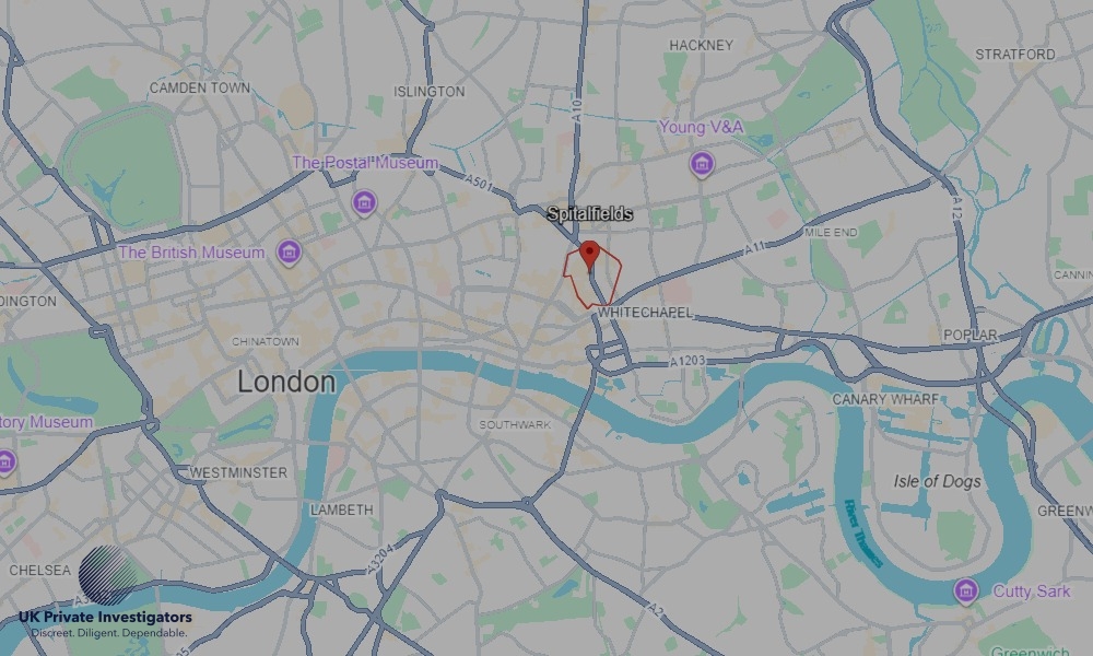 Areas of Spitalfields our Tracing Agents operate