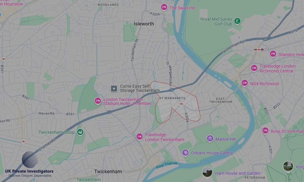 Areas of St Margarets our Tracing Agents operate