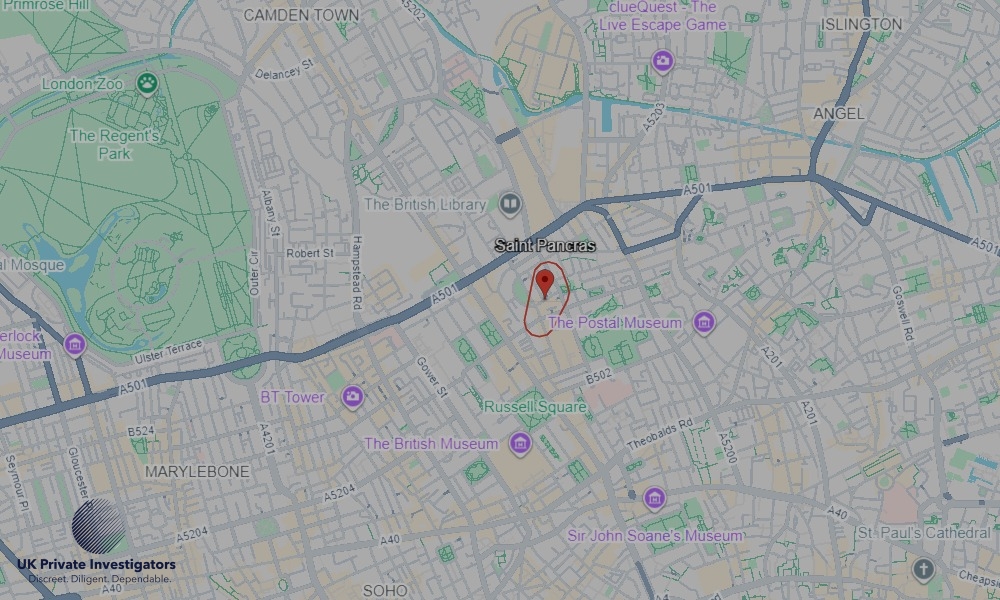Areas of St Pancras our Tracing Agents operate