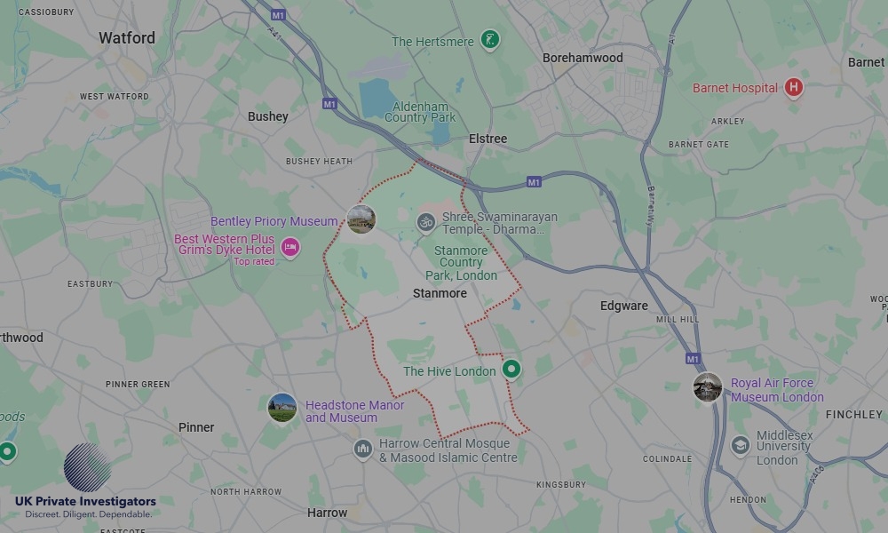 Areas of Stanmore our Tracing Agents operate