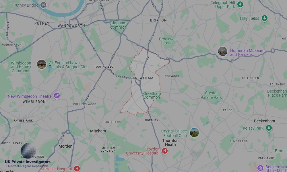 Areas of Streatham our Tracing Agents operate