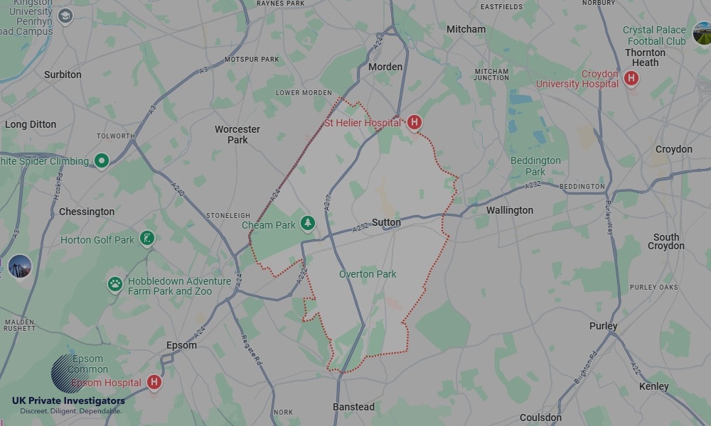 Areas of Sutton our Tracing Agents operate