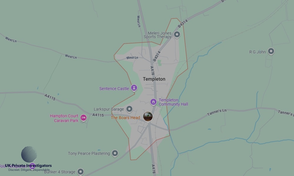 Areas of Templeton our Tracing Agents operate