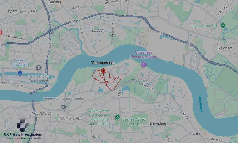 Areas of Thamesmead our Tracing Agents operate