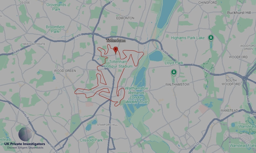 Areas of Tottenham our Tracing Agents operate