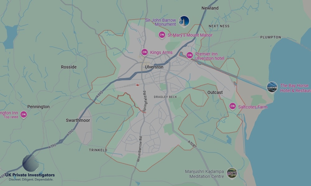 Areas of Ulverston our Tracing Agents operate Areas of Ulverston our Tracing Agents operate