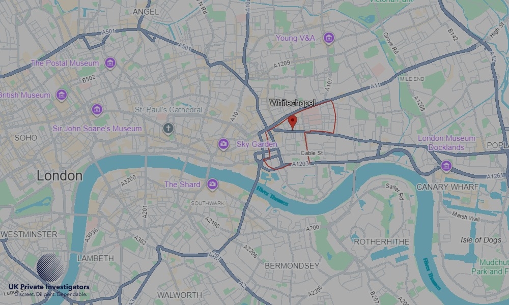 Areas of Whitechapel our Tracing Agents operate