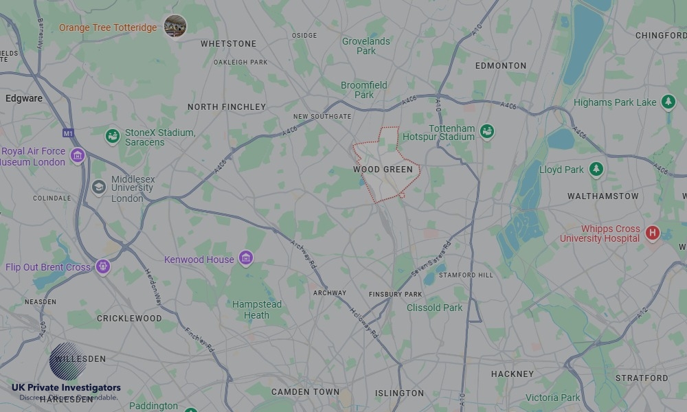 Areas of Wood Green our Tracing Agents operate